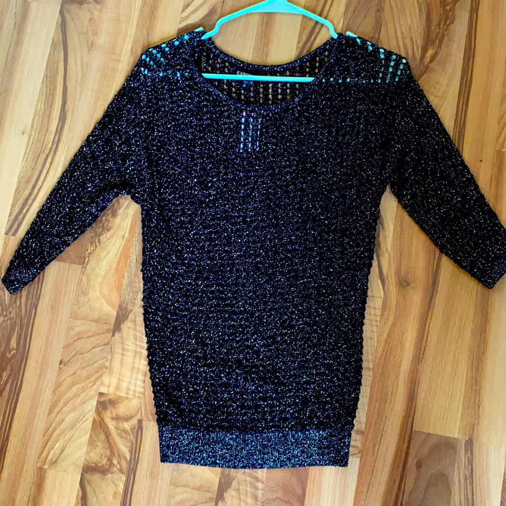 Glitter 3/4 length dress shirt